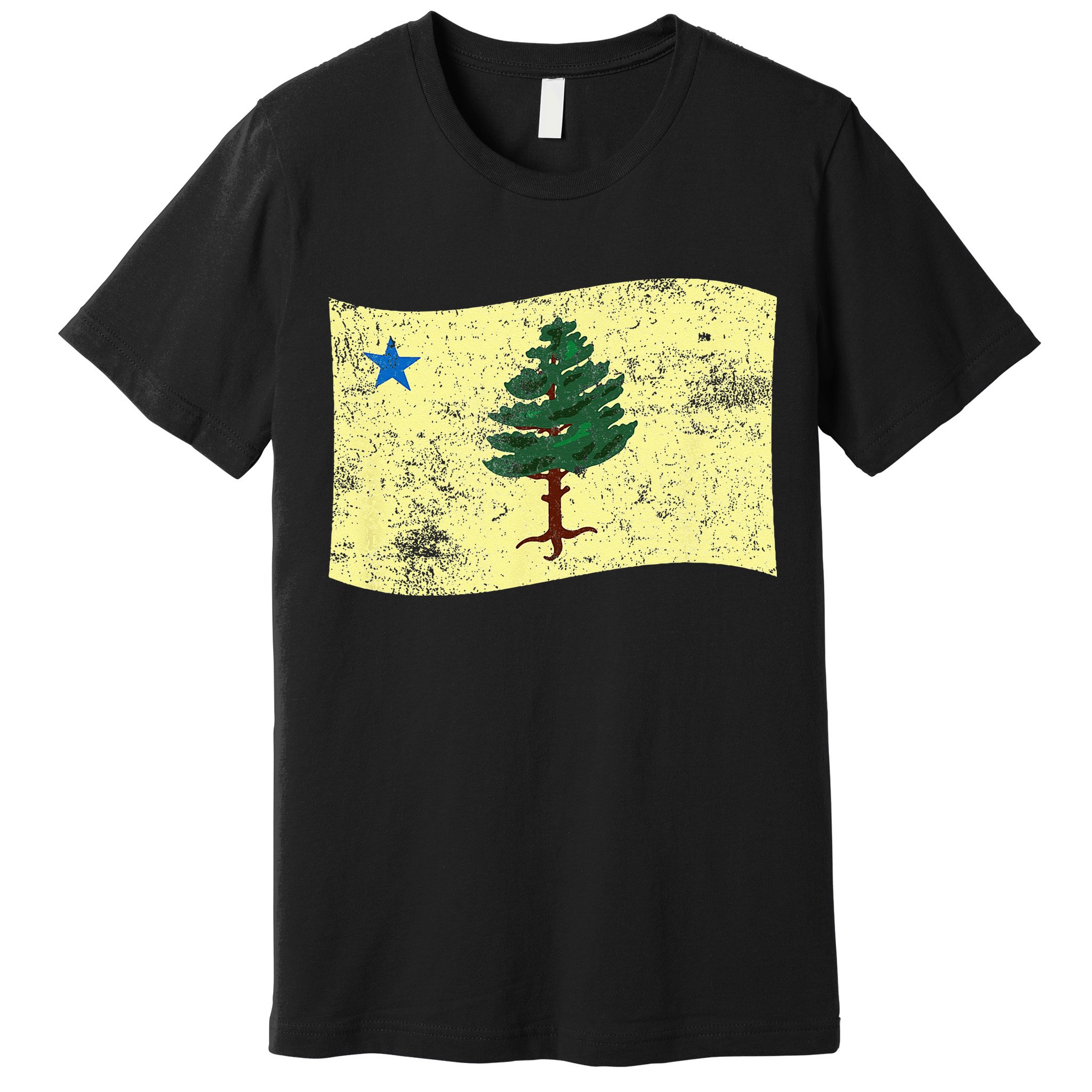 Maine Pine Tree Flag 1901 – First State Flag Premium T-Shirt