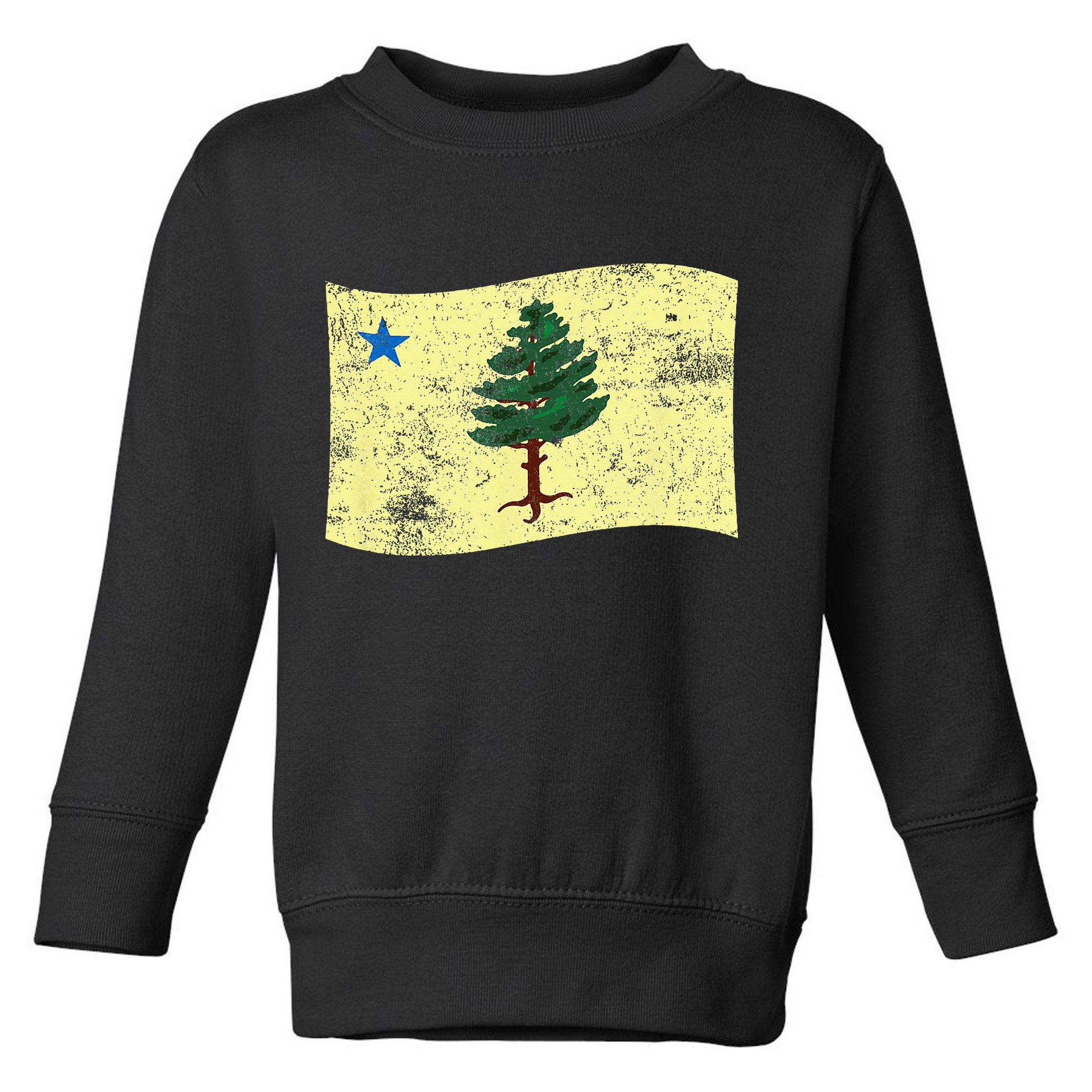 Maine Pine Tree Flag 1901 – First State Flag Toddler Sweatshirt