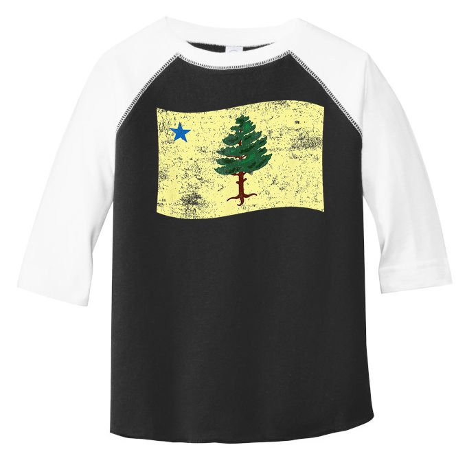 Maine Pine Tree Flag 1901 – First State Flag Toddler Fine Jersey T-Shirt