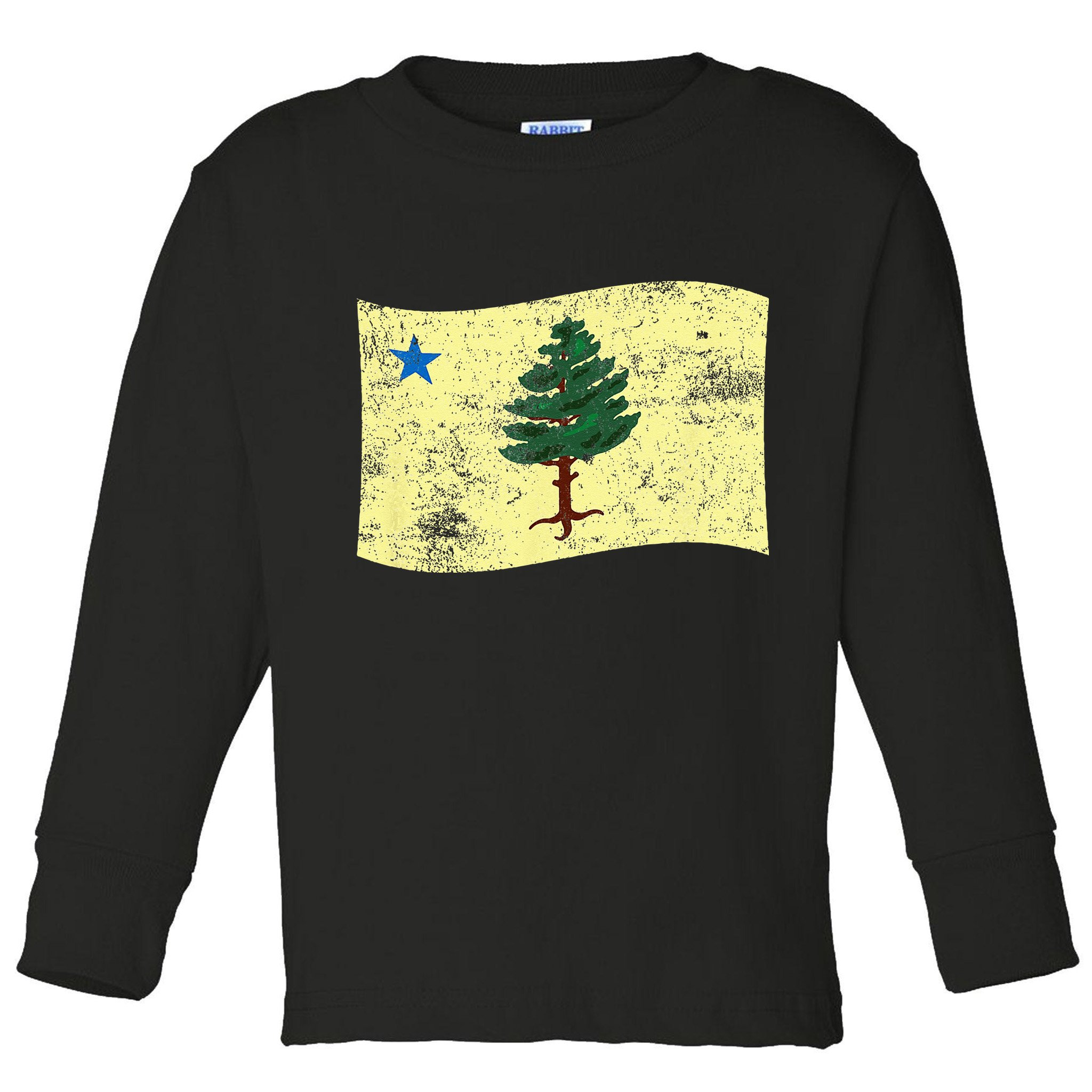 Maine Pine Tree Flag 1901 – First State Flag Toddler Long Sleeve Shirt