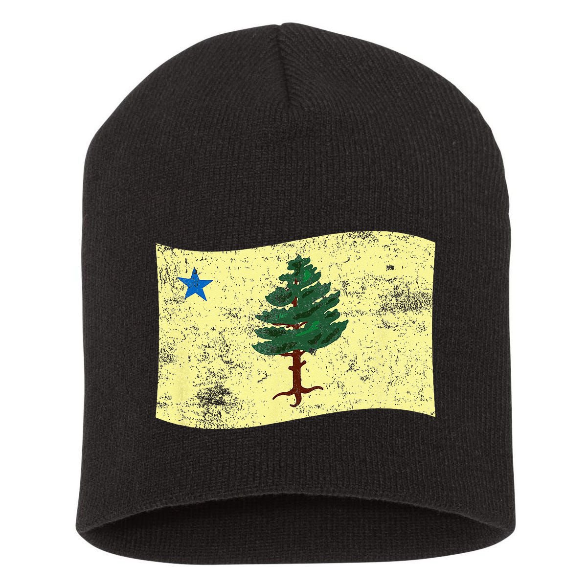 Maine Pine Tree Flag 1901 – First State Flag Short Acrylic Beanie