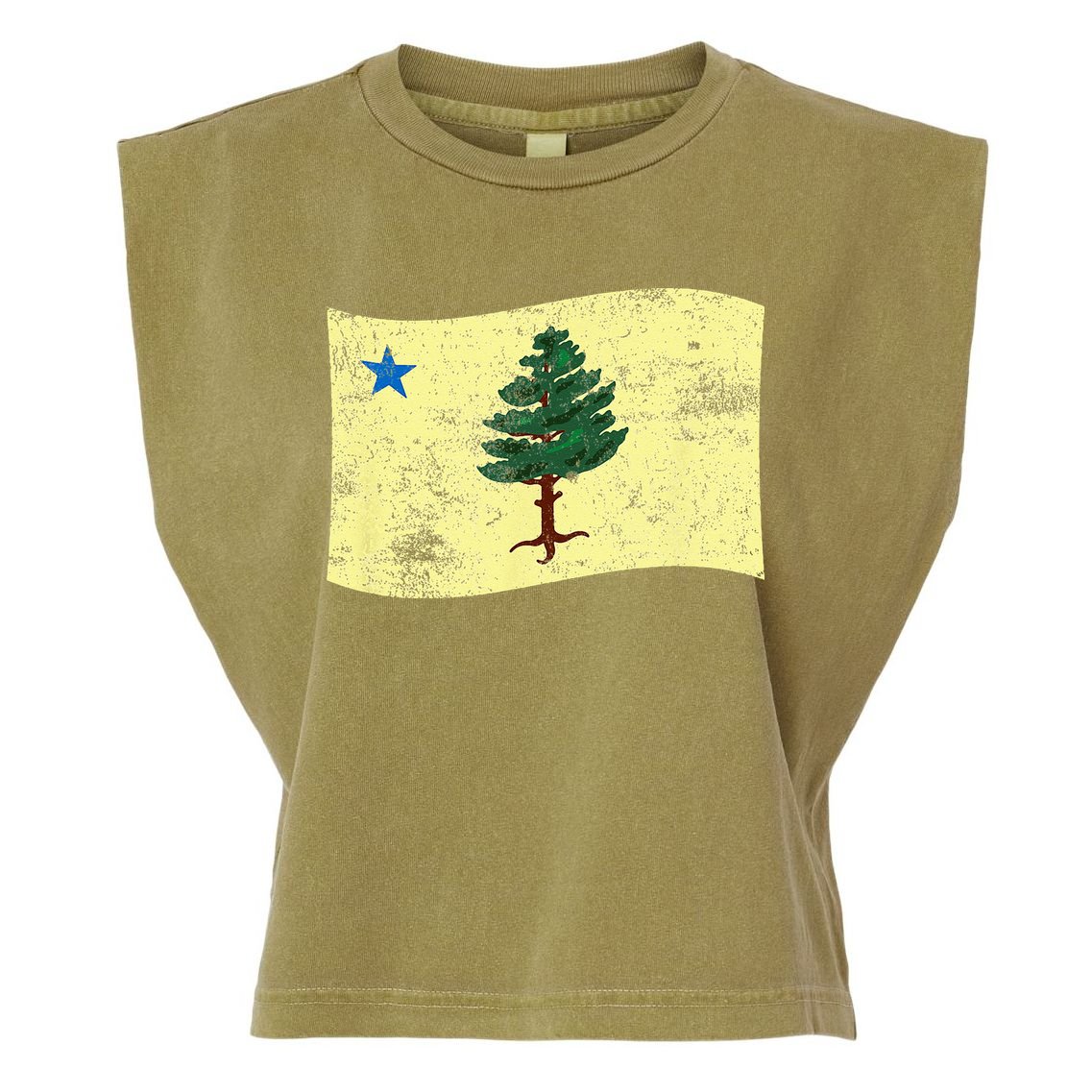 Maine Pine Tree Flag 1901 – First State Flag Garment-Dyed Women's Muscle Tee