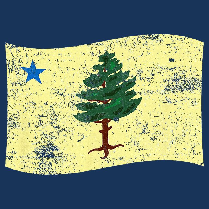 Maine Pine Tree Flag 1901 – First State Flag Infant Baby Jersey Bodysuit