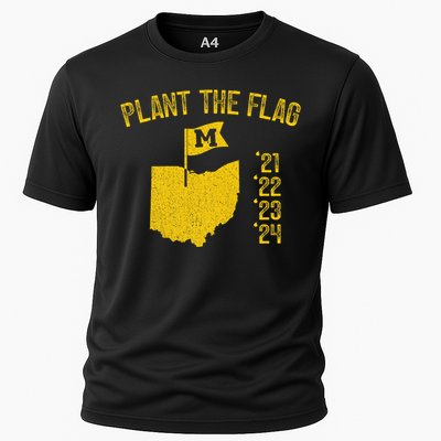 Michigan Plant The Flag 21 22 23 24 Cooling Performance Crew T-Shirt