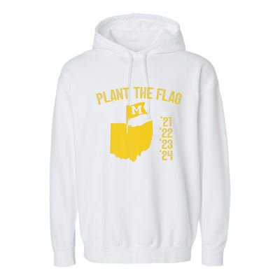 Michigan Plant The Flag 21 22 23 24 Garment-Dyed Fleece Hoodie