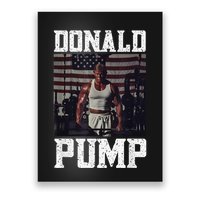Muscular President Trump Lifting Weights Swole Donald Pump Poster