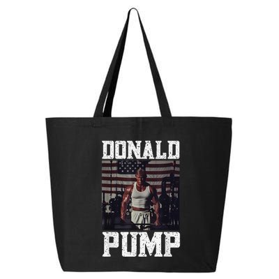 Muscular President Trump Lifting Weights Swole Donald Pump 25L Jumbo Tote