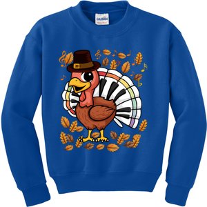 Music Piano Teachers Music Turkey Costume Happy Thanksgiving Gift Kids Sweatshirt