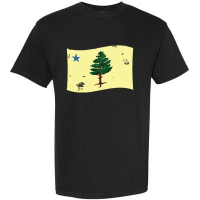 Maine Pine Tree Flag 1901 First State Flag Garment-Dyed Heavyweight T-Shirt