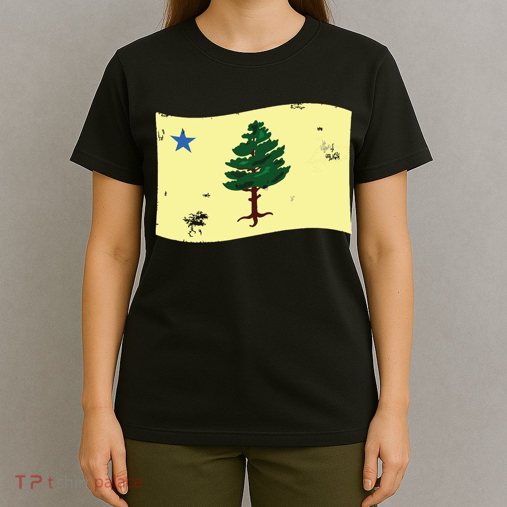Maine Pine Tree Flag 1901 First State Flag T-Shirt