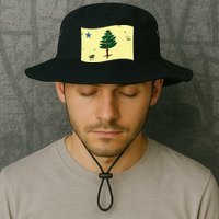 Maine Pine Tree Flag 1901 First State Flag Bucket Hat