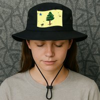 Maine Pine Tree Flag 1901 First State Flag Bucket Hat