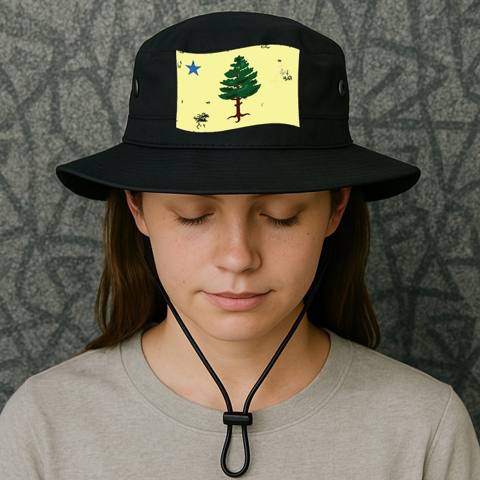 Maine Pine Tree Flag 1901 First State Flag Bucket Hat