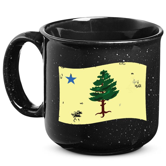 Maine Pine Tree Flag 1901 First State Flag 15oz Campfire Ceramic Mug