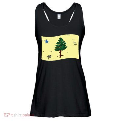 Maine Pine Tree Flag 1901 First State Flag Ladies Essential Flowy Tank