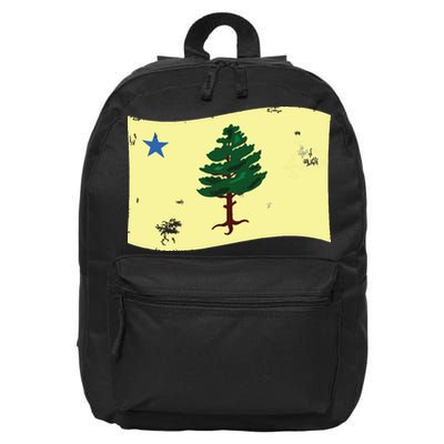 Maine Pine Tree Flag 1901 First State Flag 16 in Basic Backpack