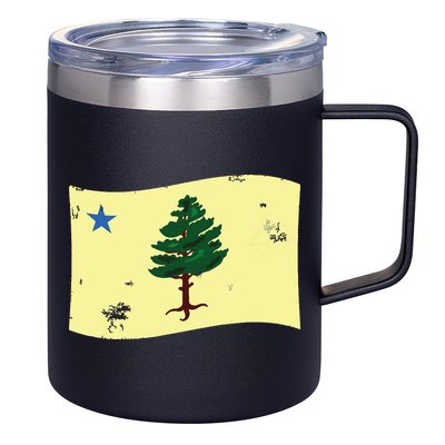 Maine Pine Tree Flag 1901 First State Flag 12oz Stainless Steel Coffee Mug