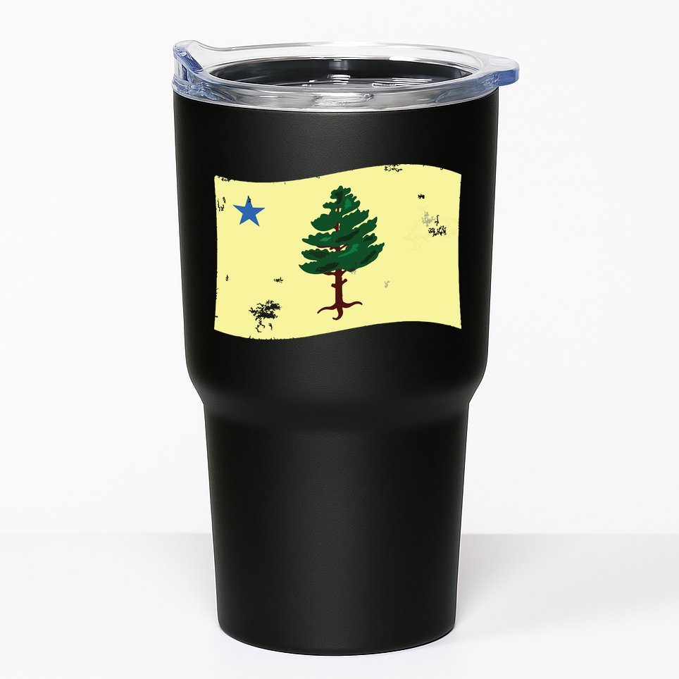 Maine Pine Tree Flag 1901 First State Flag Tumbler