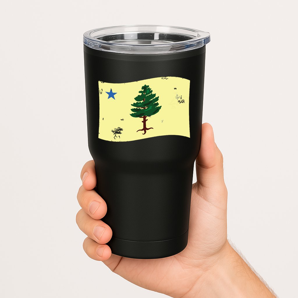 Maine Pine Tree Flag 1901 First State Flag Tumbler