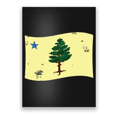 Maine Pine Tree Flag 1901 First State Flag Poster