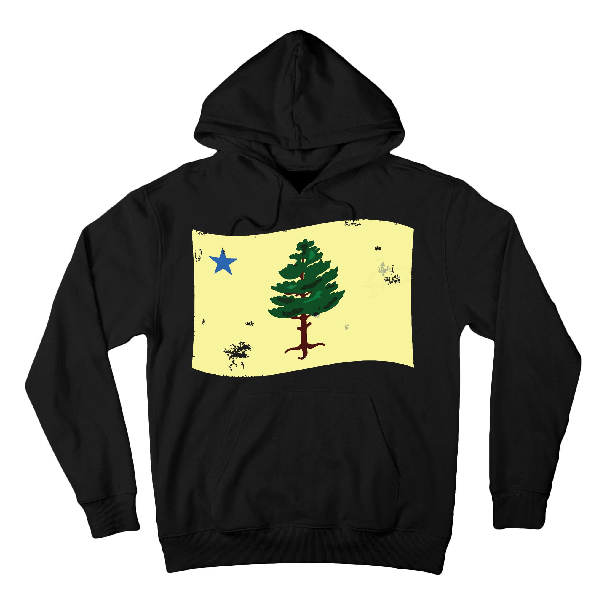 Maine Pine Tree Flag 1901 First State Flag Tall Hoodie