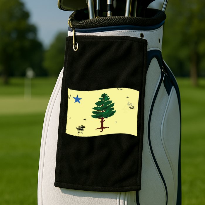 Maine Pine Tree Flag 1901 First State Flag Golf Towel