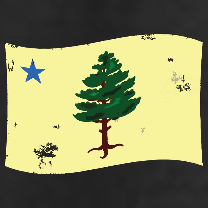 Maine Pine Tree Flag 1901 First State Flag Golf Towel