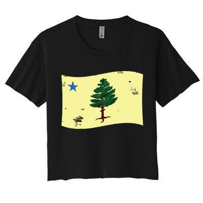 Maine Pine Tree Flag 1901 First State Flag Crop Top