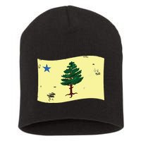 Maine Pine Tree Flag 1901 First State Flag Short Acrylic Beanie