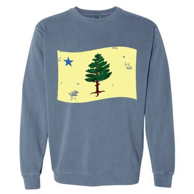 Maine Pine Tree Flag 1901 First State Flag Garment-Dyed Sweatshirt
