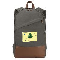 Maine Pine Tree Flag 1901 First State Flag Cotton Canvas Backpack
