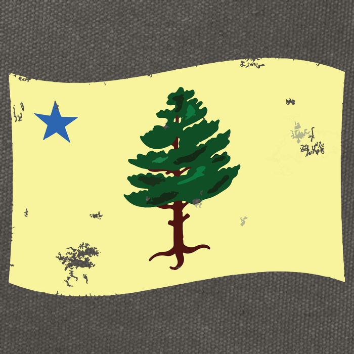 Maine Pine Tree Flag 1901 First State Flag Cotton Canvas Backpack