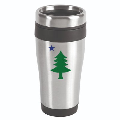 Maine Pine Tree State Flag Pride Patriotic 16oz Travel Tumbler