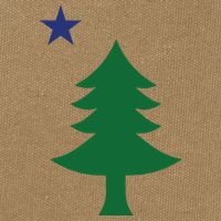 Maine Pine Tree State Flag Pride Patriotic Cotton Canvas Backpack