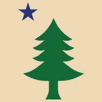 Maine Pine Tree State Flag Pride Patriotic Zip Tote Bag