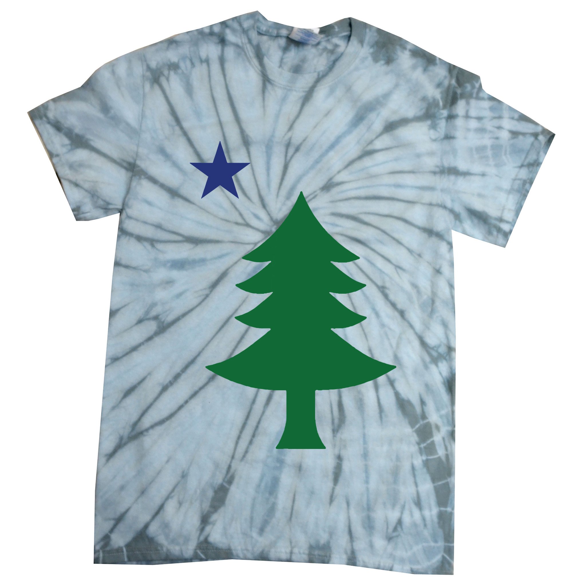 Maine Pine Tree State Flag Pride Patriotic Tie-Dye T-Shirt