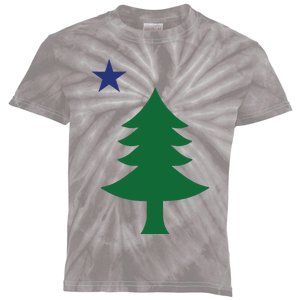 Maine Pine Tree State Flag Pride Patriotic Kids Tie-Dye T-Shirt