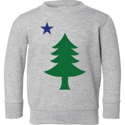 Maine Pine Tree State Flag Pride Patriotic Toddler Sweatshirt