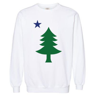 Maine Pine Tree State Flag Pride Patriotic Garment-Dyed Sweatshirt