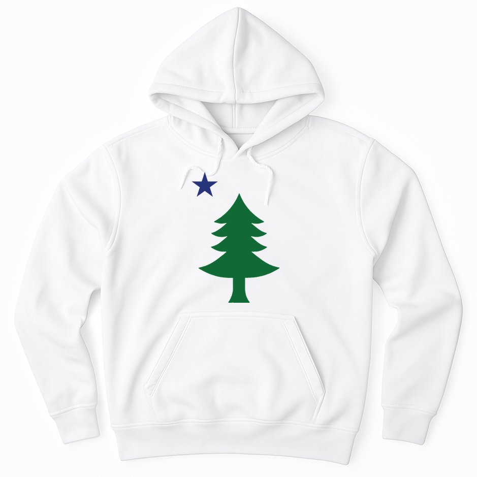 Maine Pine Tree State Flag Pride Patriotic Hoodie