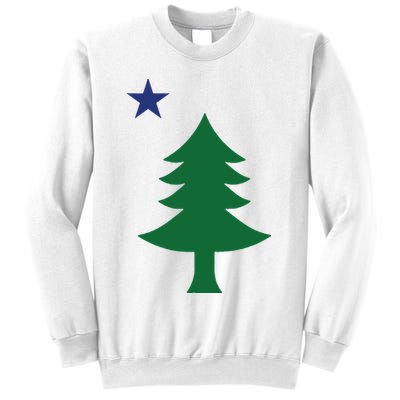 Maine Pine Tree State Flag Pride Patriotic Sweatshirt