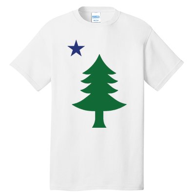 Maine Pine Tree State Flag Pride Patriotic Tall T-Shirt