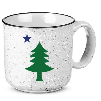 Maine Pine Tree State Flag Pride Patriotic 15oz Campfire Ceramic Mug