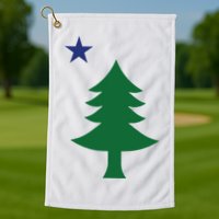 Maine Pine Tree State Flag Pride Patriotic Golf Towel