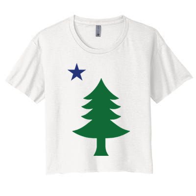 Maine Pine Tree State Flag Pride Patriotic Crop Top