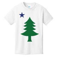 Maine Pine Tree State Flag Pride Patriotic Kids T-Shirt