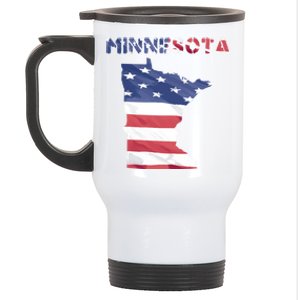 Minnesota Proud United States America Patriot Flag Us Pride Gift Stainless Steel Travel Mug