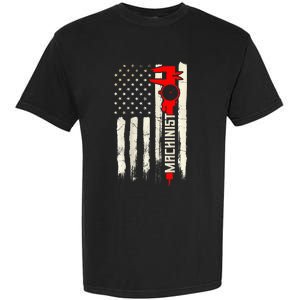 Machinist Patriotic Us Flag Design Of Clothing Garment-Dyed Heavyweight T-Shirt