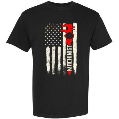 Machinist Patriotic Us Flag Design Of Clothing Garment-Dyed Heavyweight T-Shirt