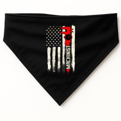 Machinist Patriotic Us Flag Design Of Clothing USA-Made Doggie Bandana